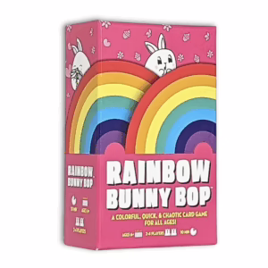 Rainbow Bunny Bop card games. Rainbow color sequence game for 2-4 players.